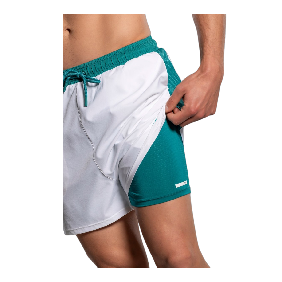NOX Men'S Shorts Pro White Ivy Green Apparel - Agustin Tapia