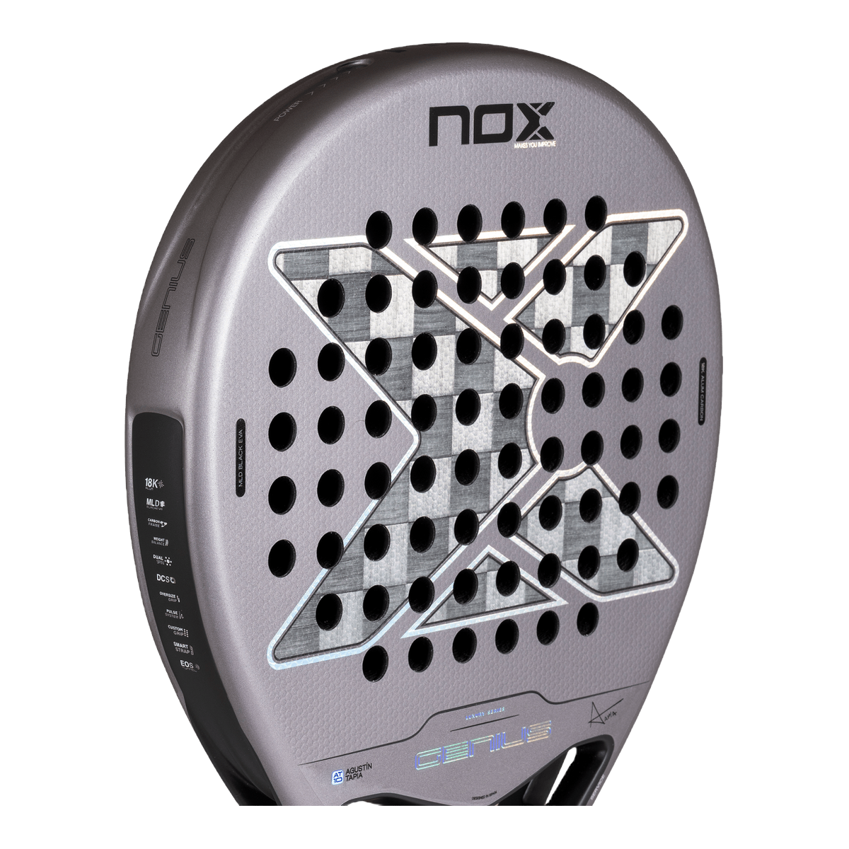 مضرب بادل NOX Genius 18K Alum 2027 - Agustin Tapia