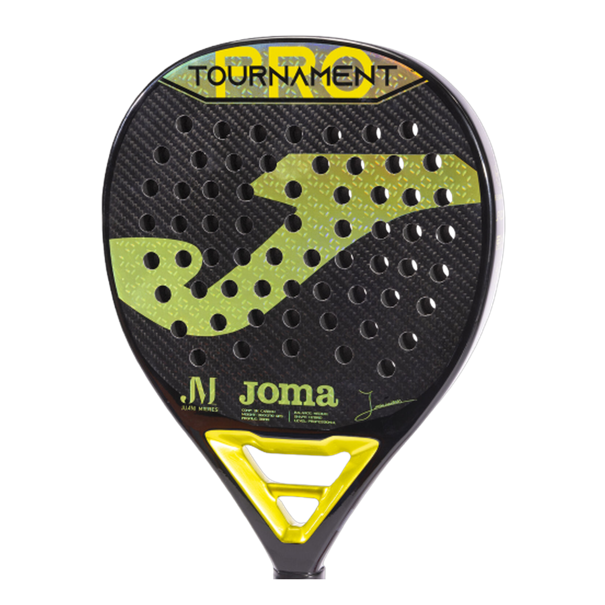 مضرب بادل Joma Tournament Juani Mieres أسود أصفر