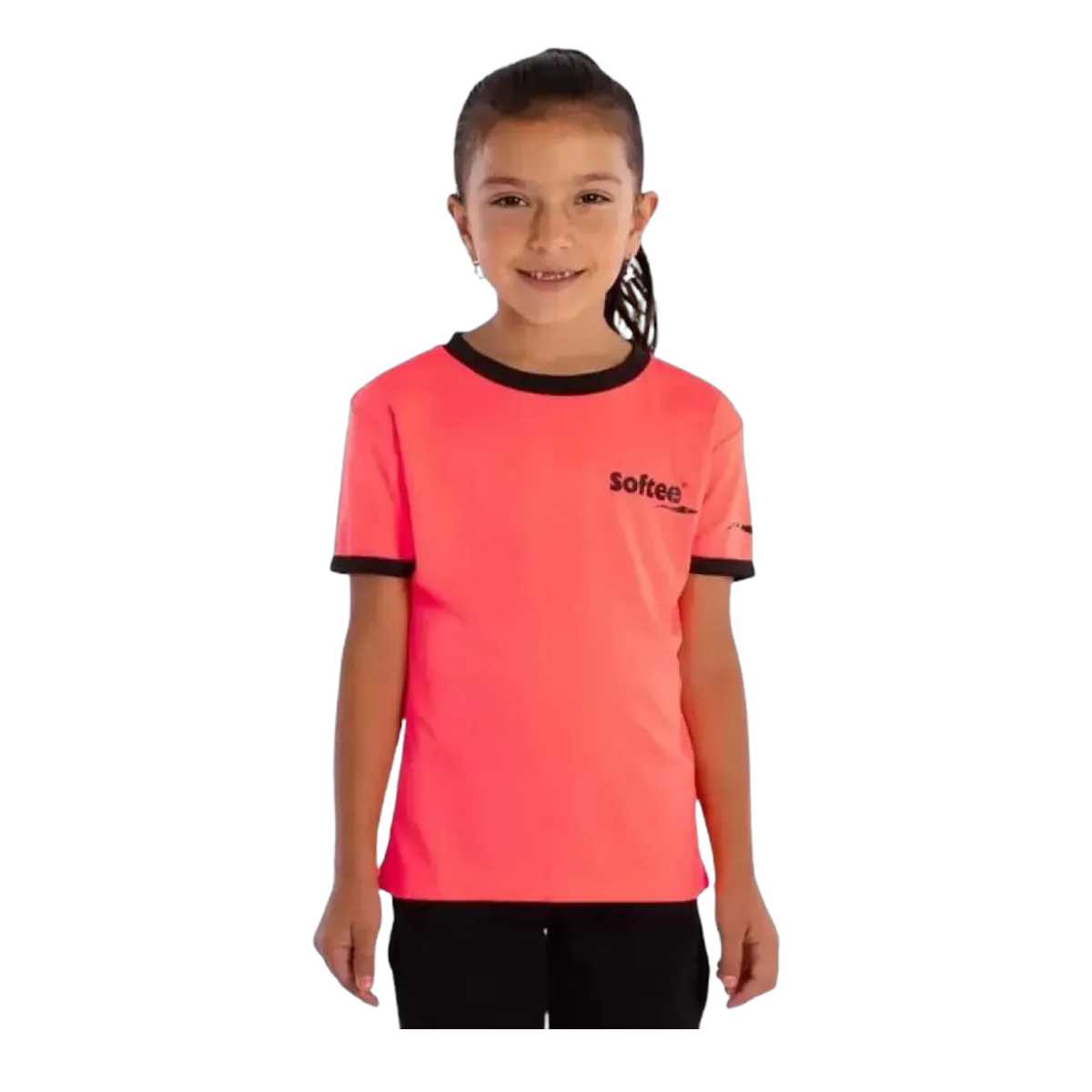 تيشيرت Softee Galaxy Fluo Coral Black Junior