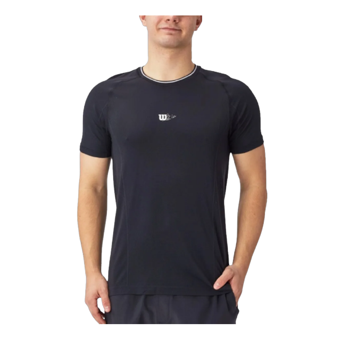 Wilson Seamless Crew Black T-Shirt - Bela