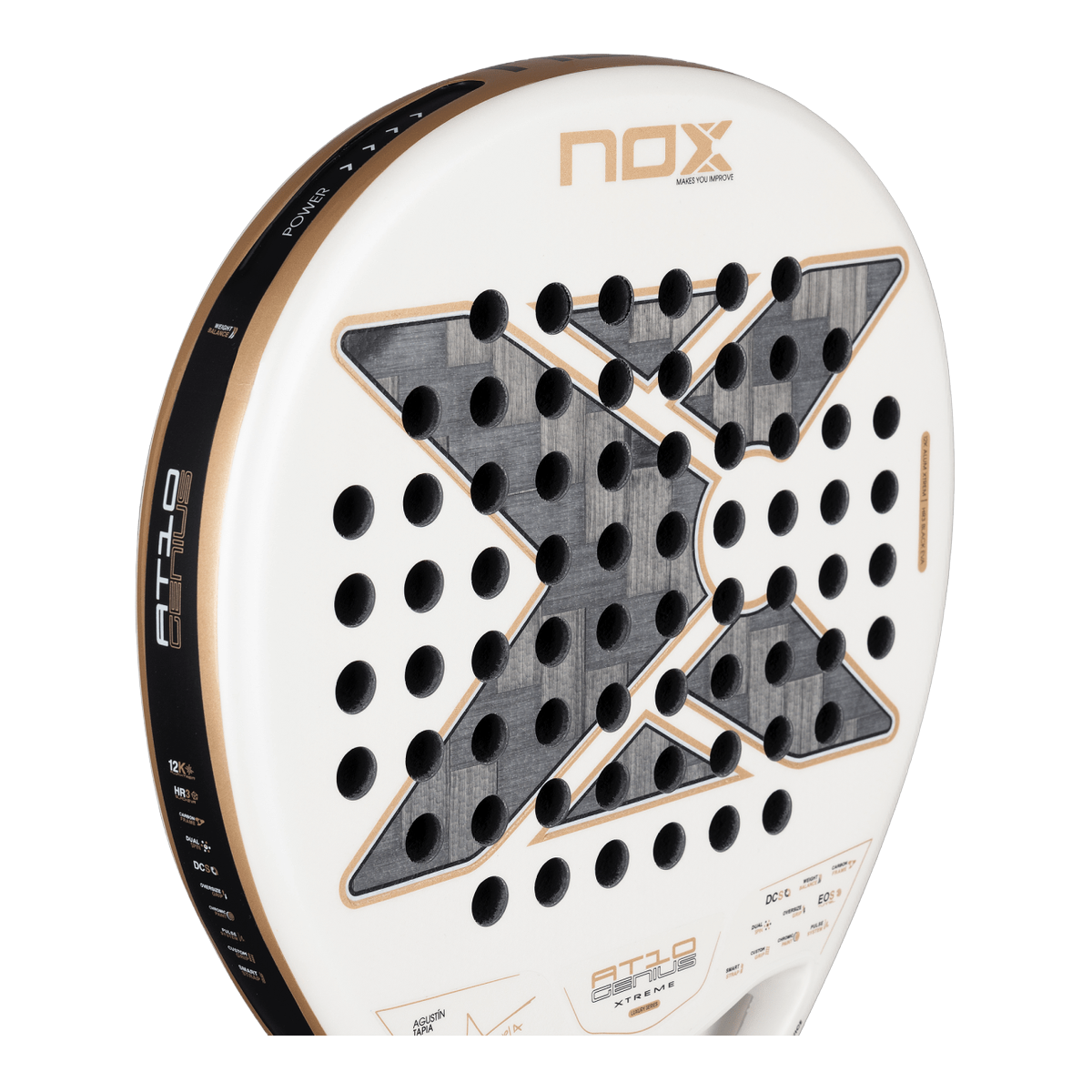 مضرب بادل NOX AT10 Luxury Genius 12K Alum Xtrem 2026 - Agustin Tapia