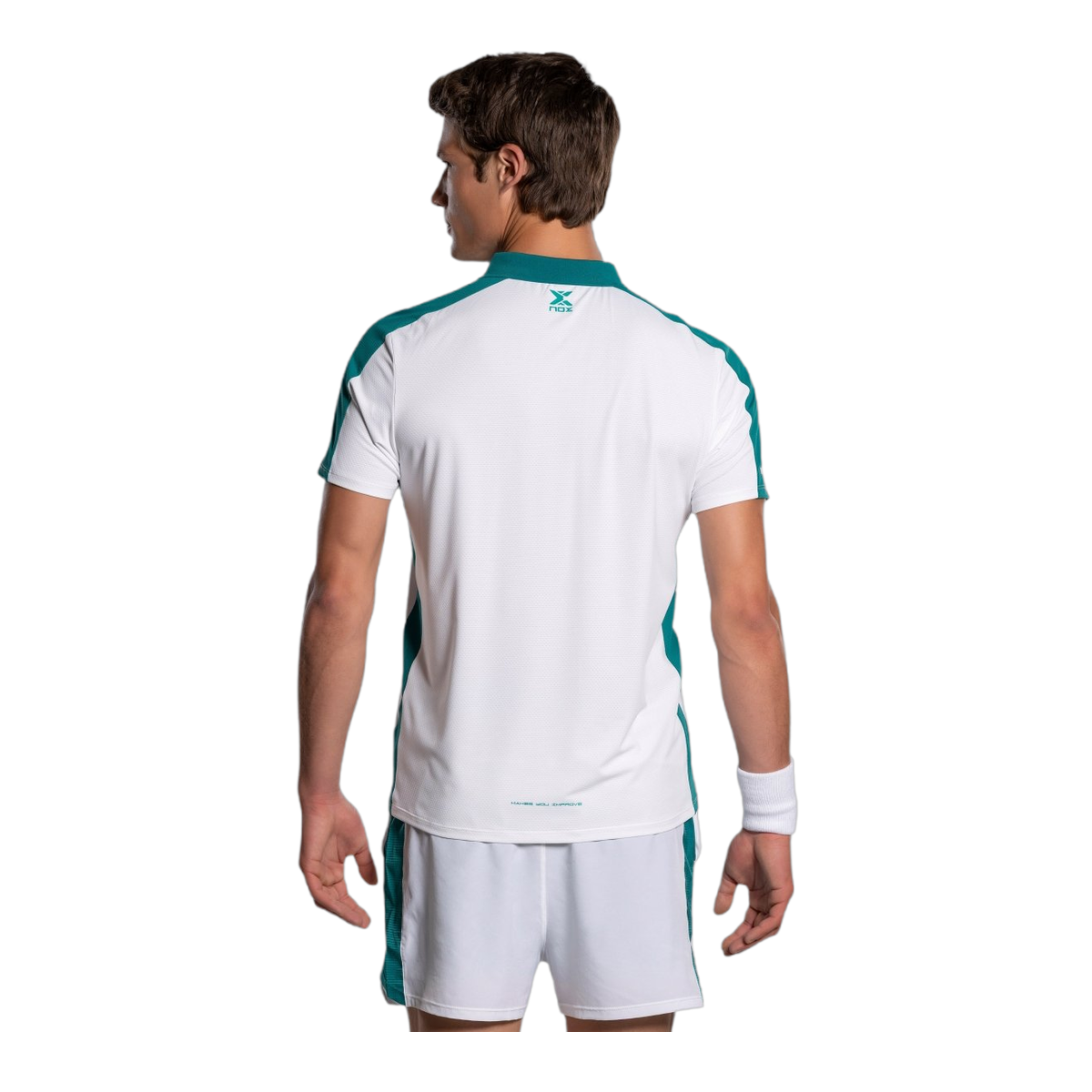 NOX Men'S Pro White Ivy Green Polo Tshirt - Agustin Tapia