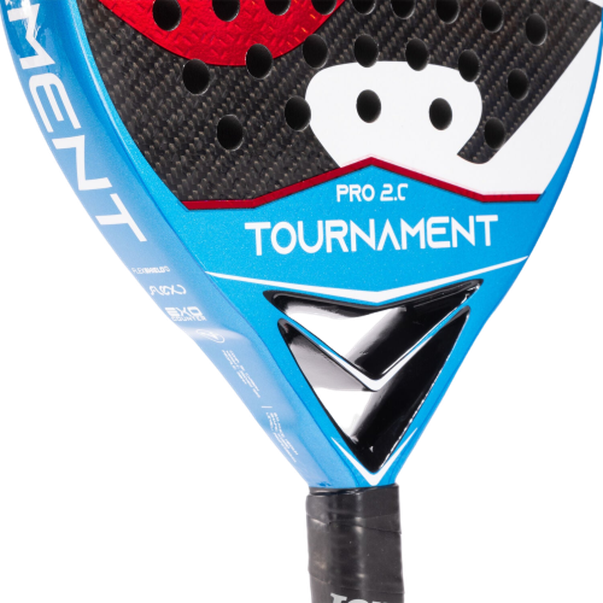 Padel racket Tournament Pro navy blue red - ONE SIZE - Navy blue  Red view 11