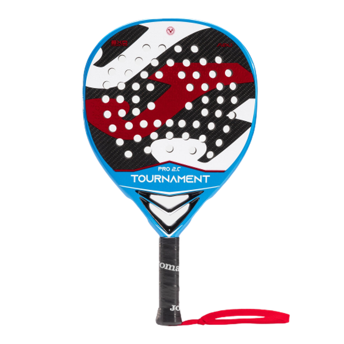 Padel racket Tournament Pro navy blue red - ONE SIZE - Navy blue  Red view 6