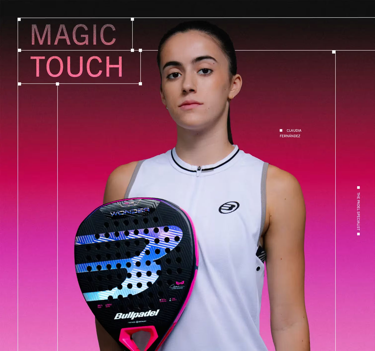 مضرب بادل Bullpadel Wonder 2027 - Claudia Fernandez